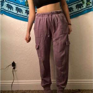 Purple sweats, brand Pink, and supper comfy